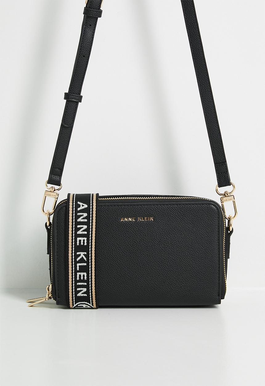 Anne Klein - Double Zip Camera Crossbody Gift Set Bag - Black