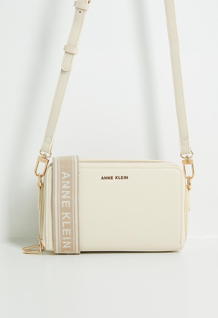 Anne Klein - Double Zip Camera Crossbody Gift Set Bag - Parchment