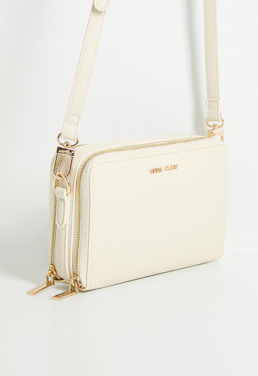 Anne Klein - Double Zip Camera Crossbody Gift Set Bag - Parchment