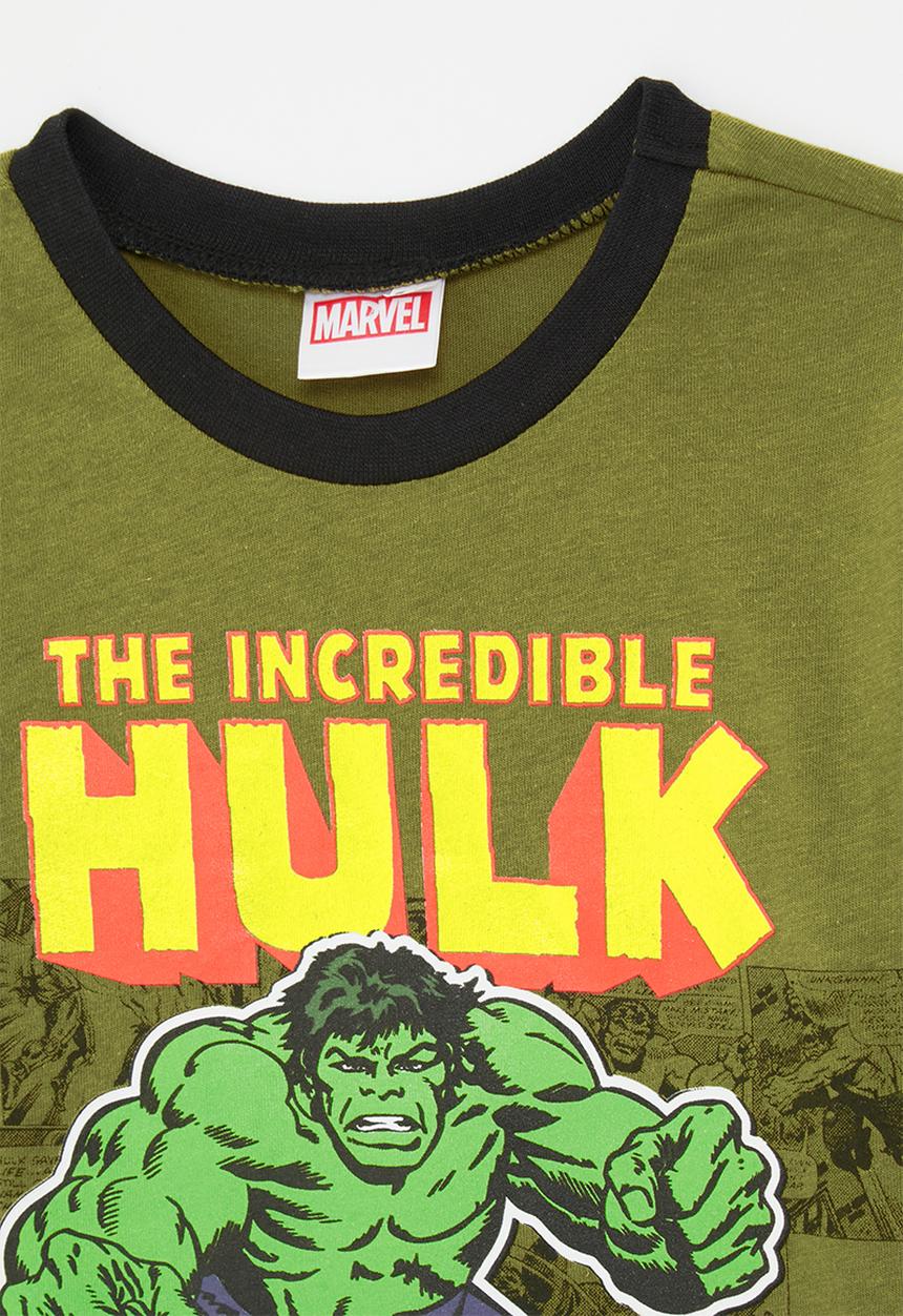 Pop Candy - The Hulk graphic print t-shirt - olive green