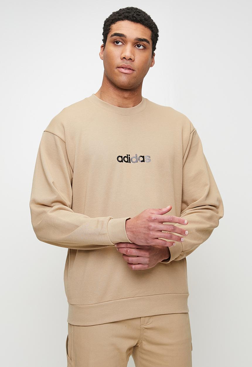 adidas Performance - Linear FL Crew - Warm sandstone