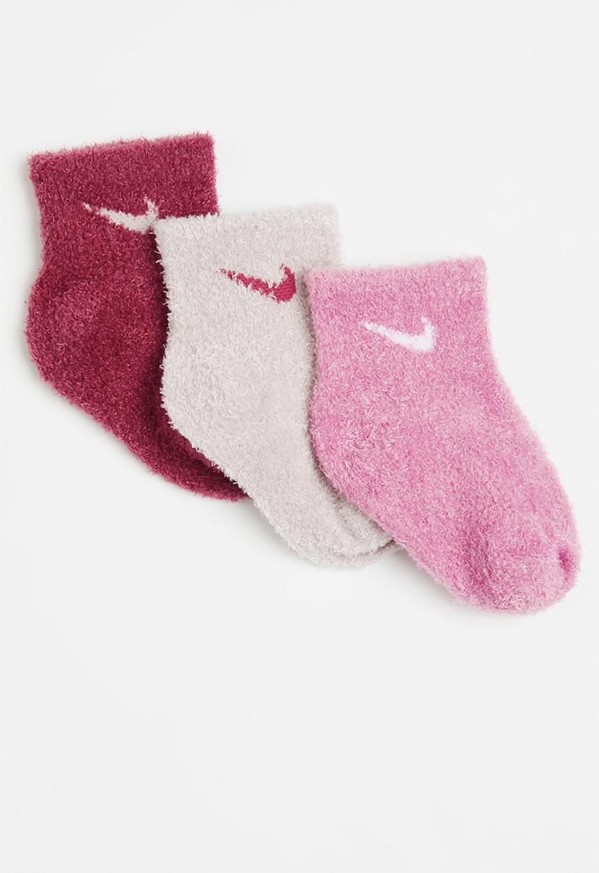 Nike - Nike infant cozy socks 3-pack - platinum violet