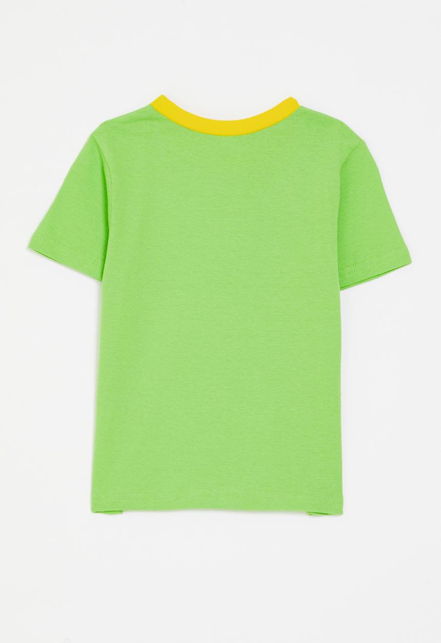 Pop Candy - The Hulk t-shirt with contrast rib - key lime green/yellow