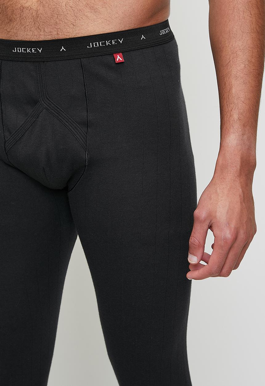 Jockey - 1 Pack  drop needle interlock  long john - interlock-black 