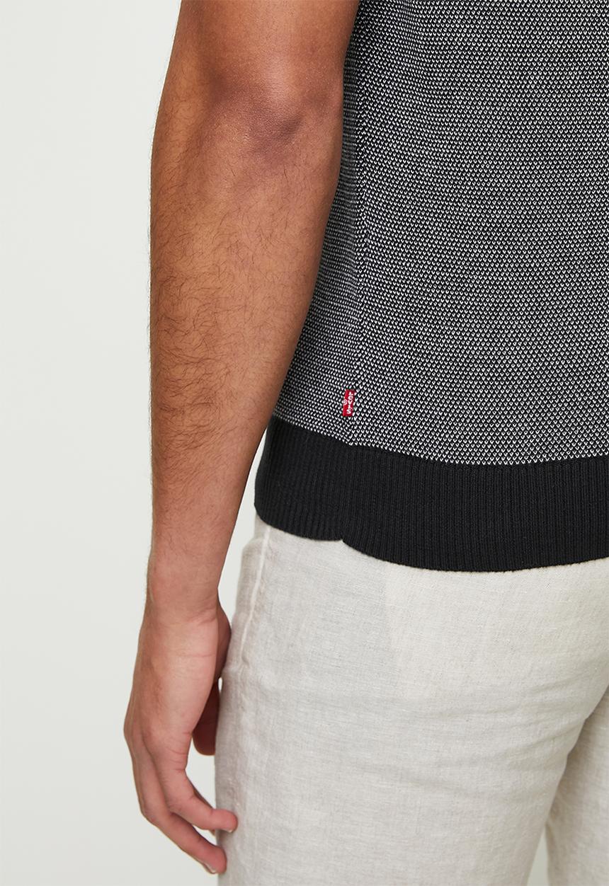 Levi’s® - Skipper knit polo birds eye stitch - jet black