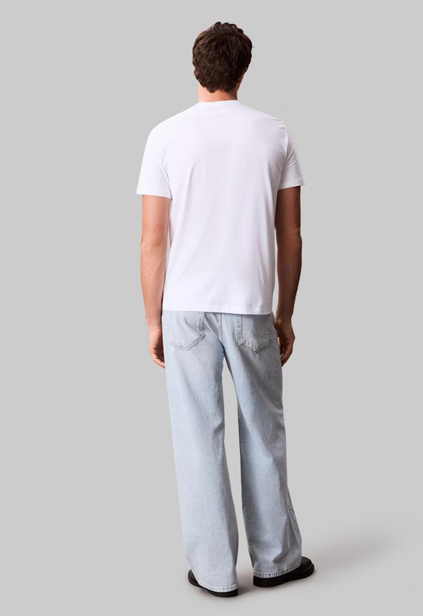 Calvin Klein - Ss 30S Eu Ck Bh Word Stack Graphic Tee - Brilliant White