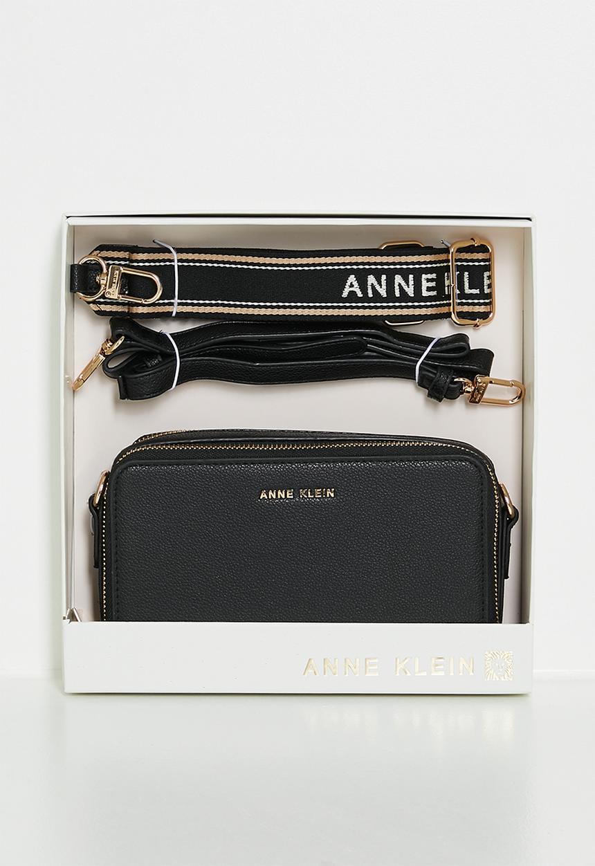 Anne Klein - Double Zip Camera Crossbody Gift Set Bag - Black