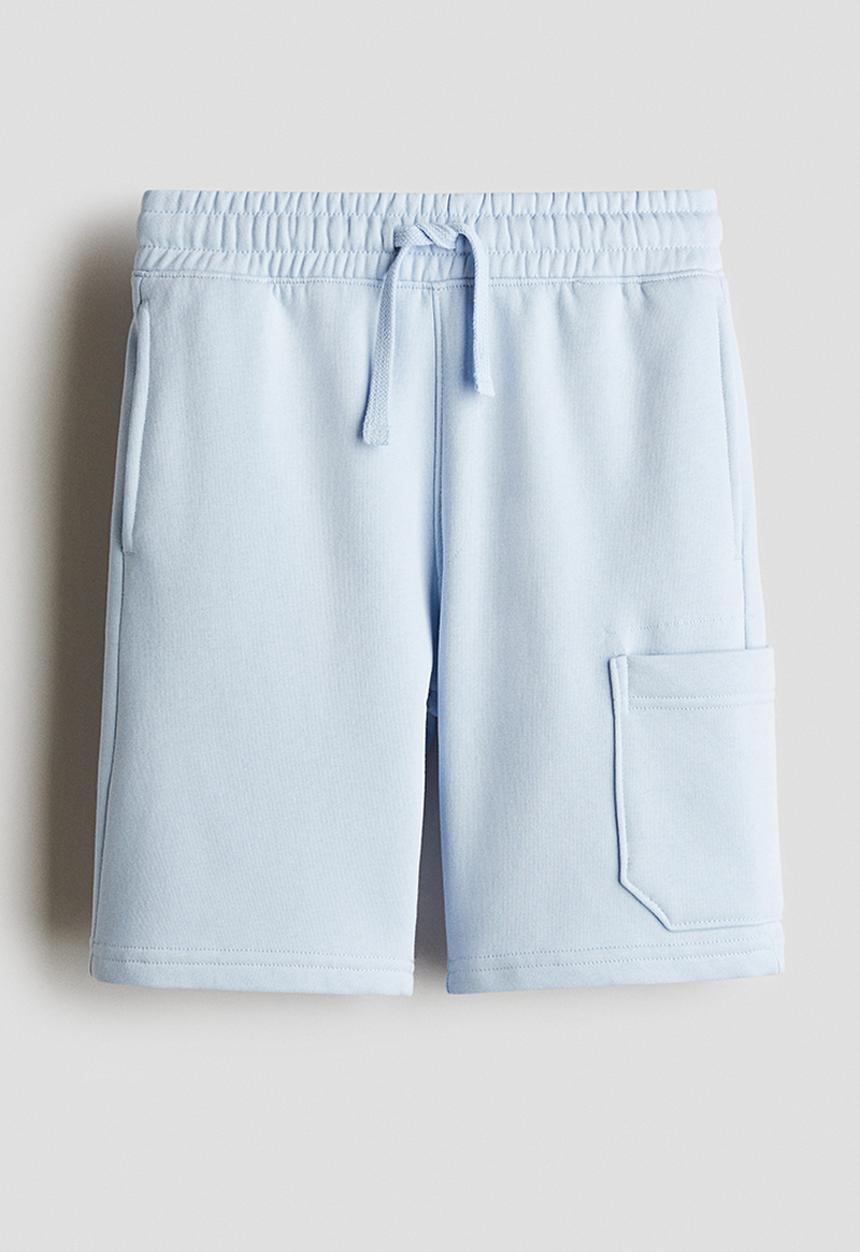 H&M - Brushed-inside cargo sweatshorts - light blue