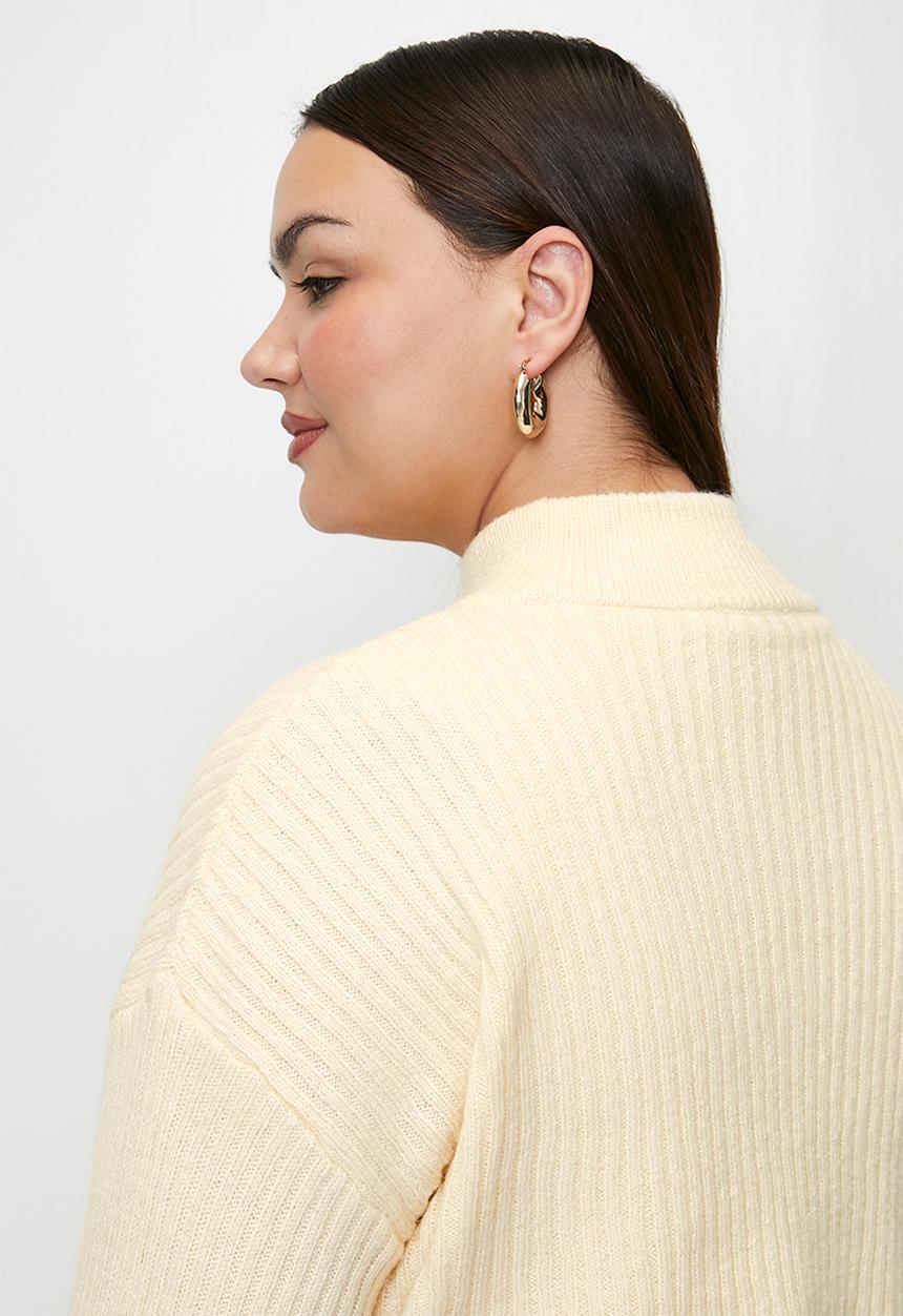 MANGO - Plus Sweater Maxim - Light Beige