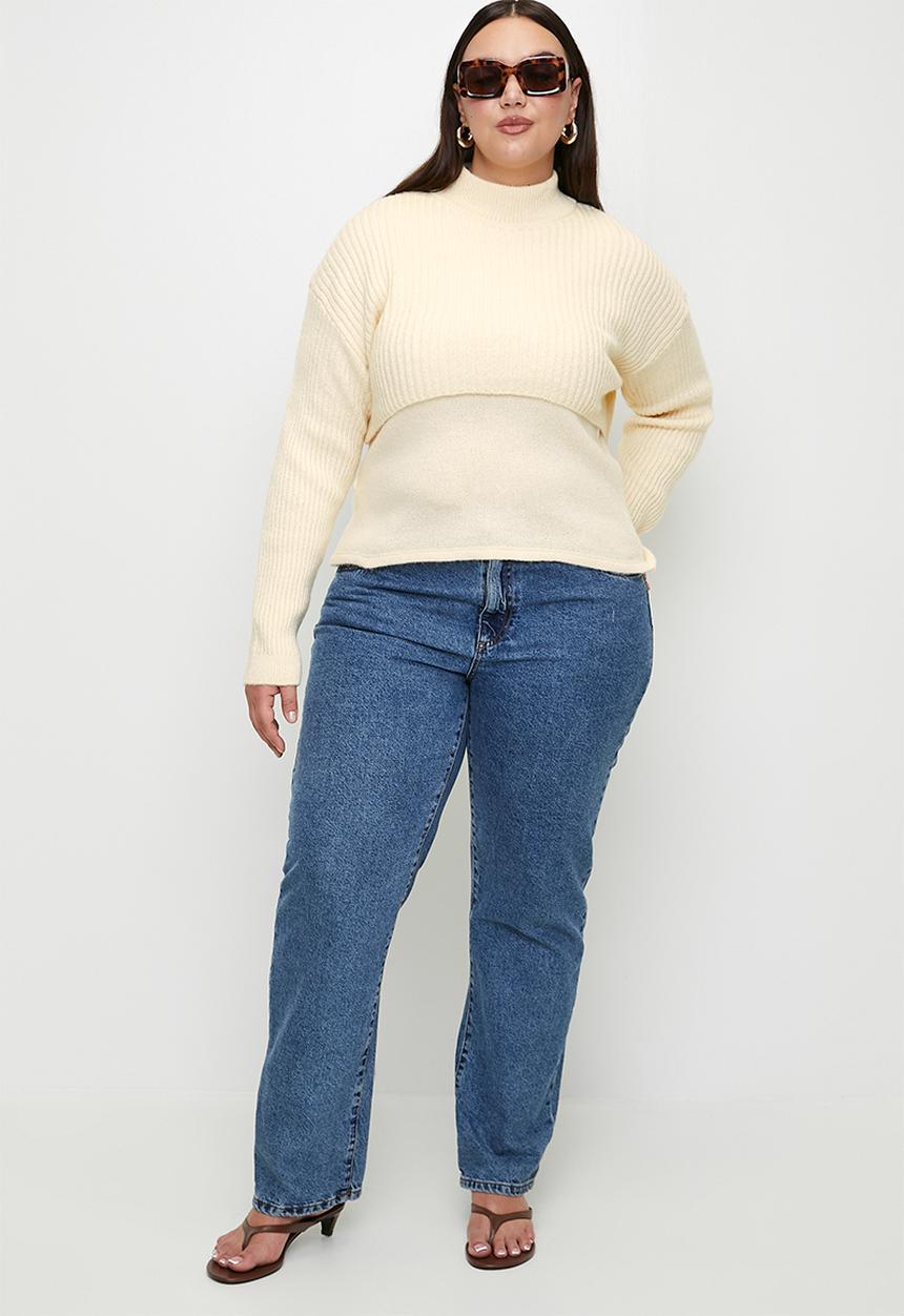 MANGO - Plus Sweater Maxim - Light Beige