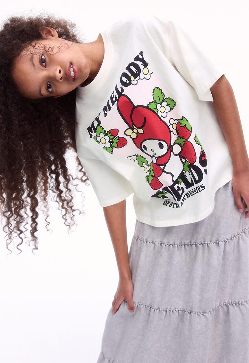 H&M - Printed cotton T-shirt - white my melody