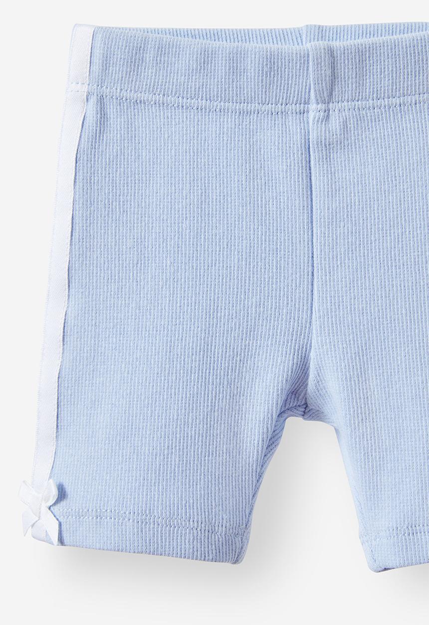 Cotton On - Rain rib bike shorties - dawn blue