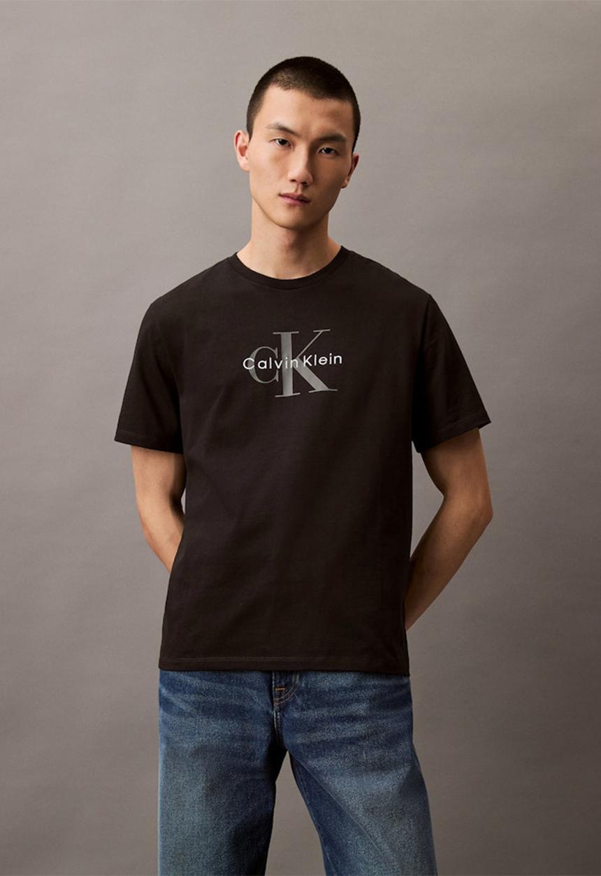 Calvin Klein - Ss Hero Monologo Tee 20S - Black