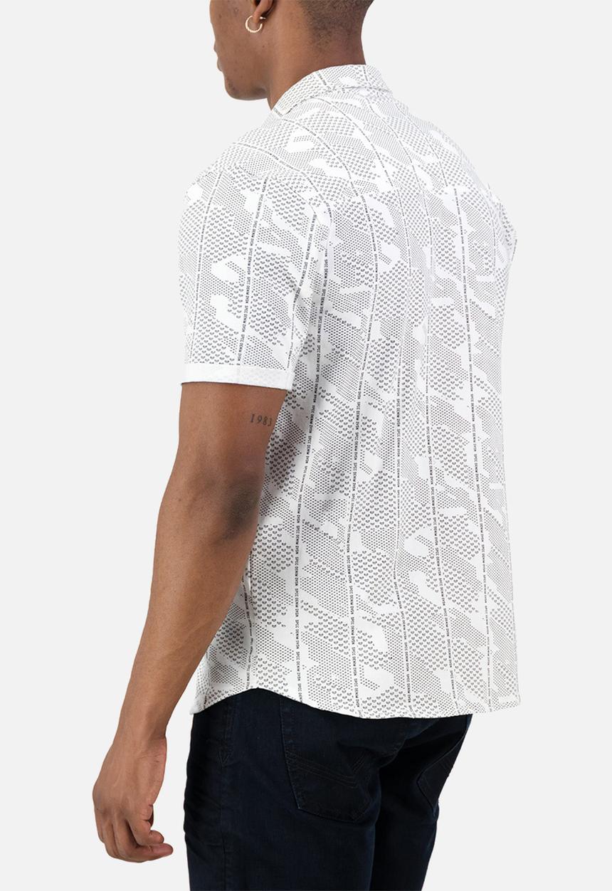 S.P.C.C - Argent Shirt  - Slimline Fit Signature Short Sleeve Knit Shirt Optical White