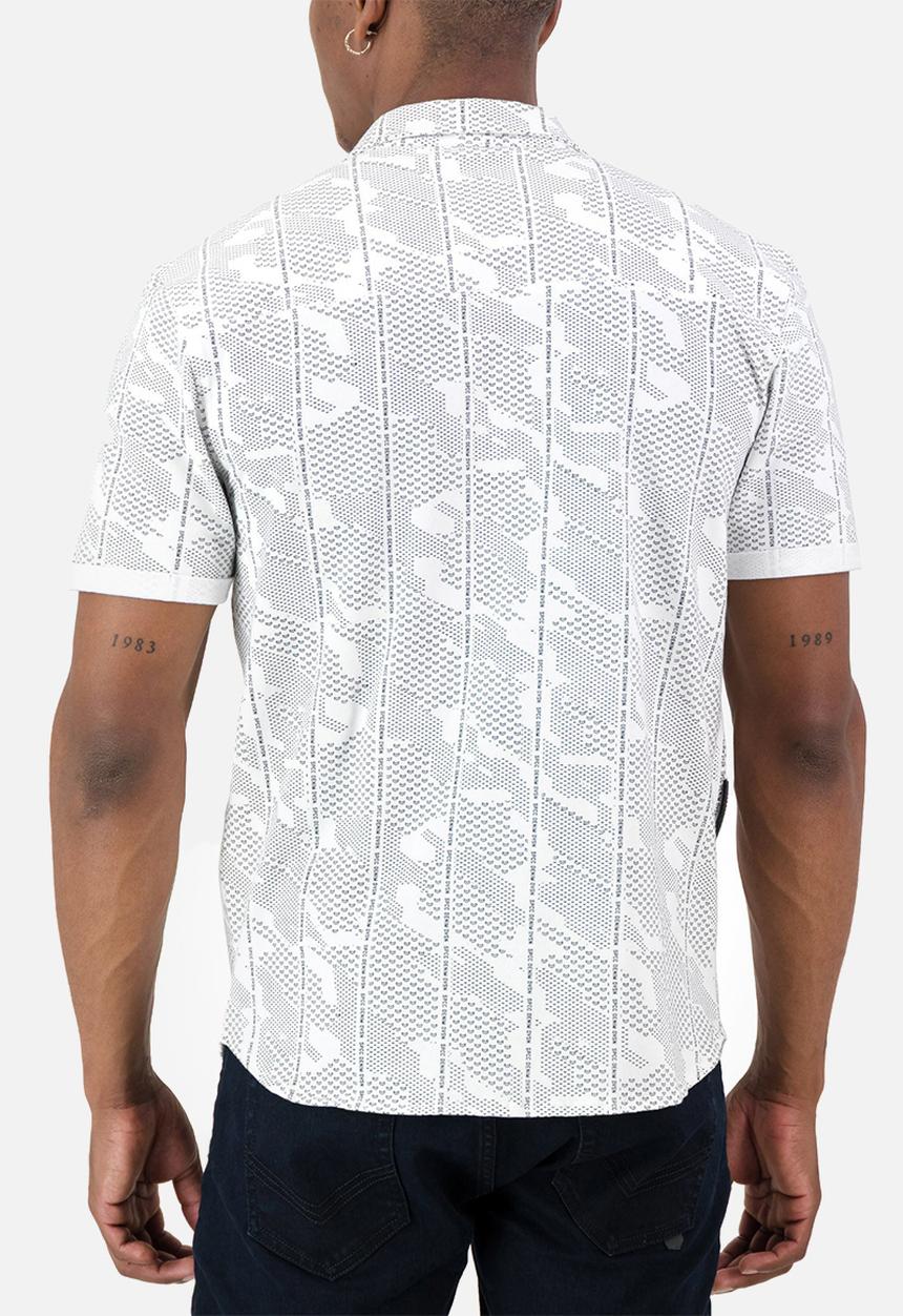 S.P.C.C - Argent Shirt  - Slimline Fit Signature Short Sleeve Knit Shirt Optical White