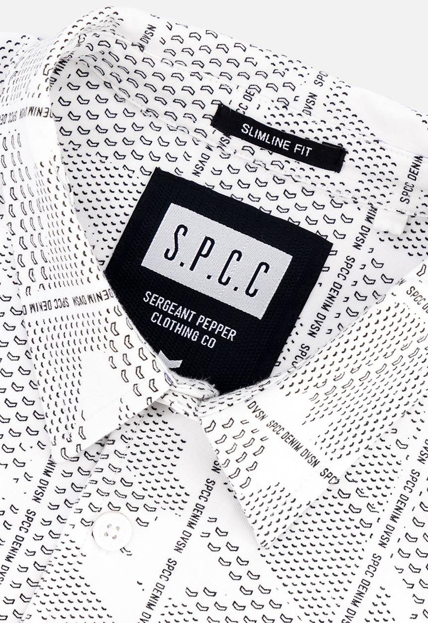 S.P.C.C - Argent Shirt  - Slimline Fit Signature Short Sleeve Knit Shirt Optical White