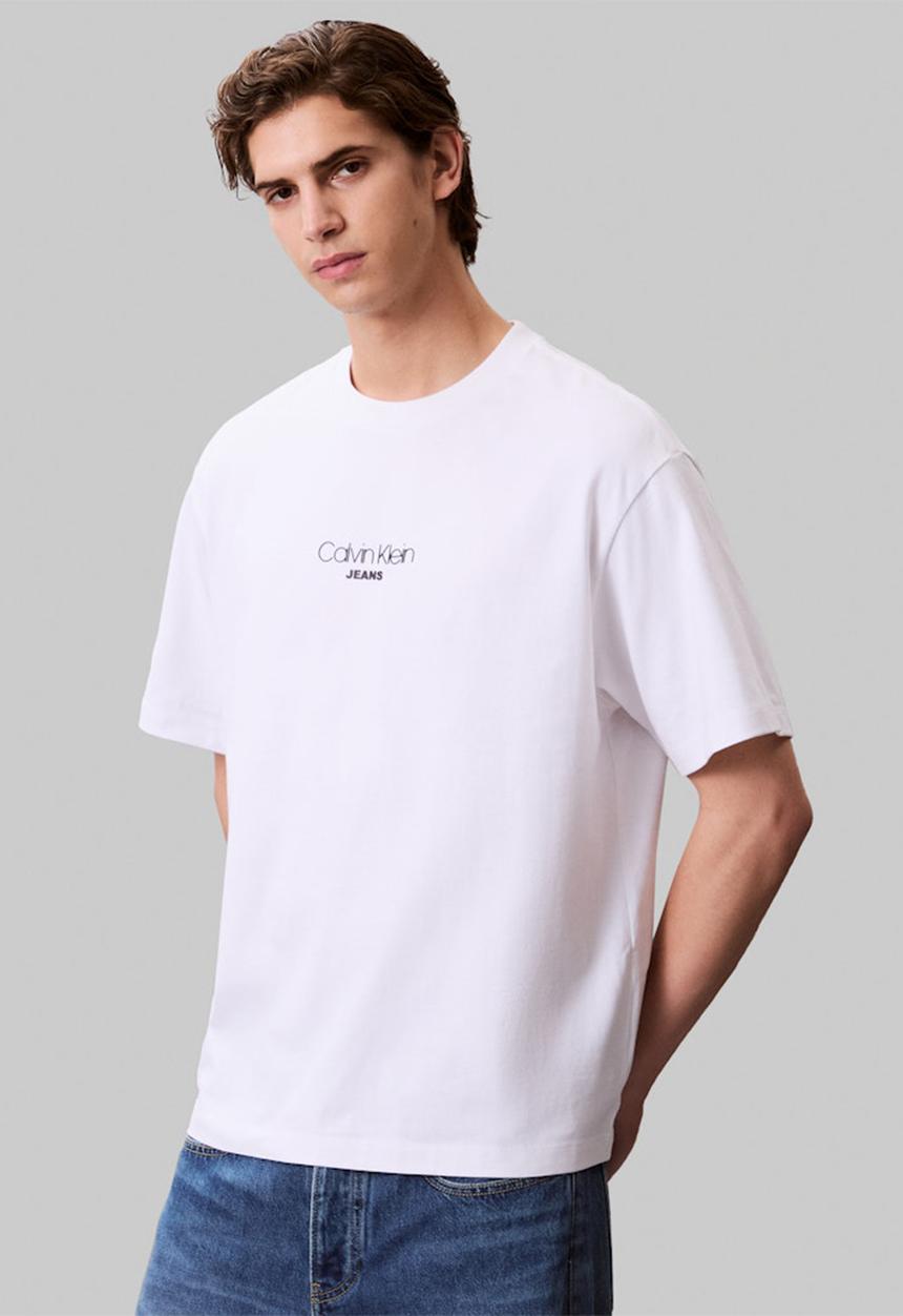 Calvin Klein - Ss 16S Rlxd Fit Ckj Graphic Tee - Brilliant White