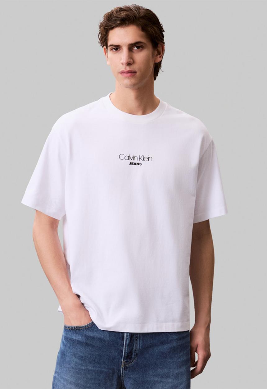 Calvin Klein - Ss 16S Rlxd Fit Ckj Graphic Tee - Brilliant White