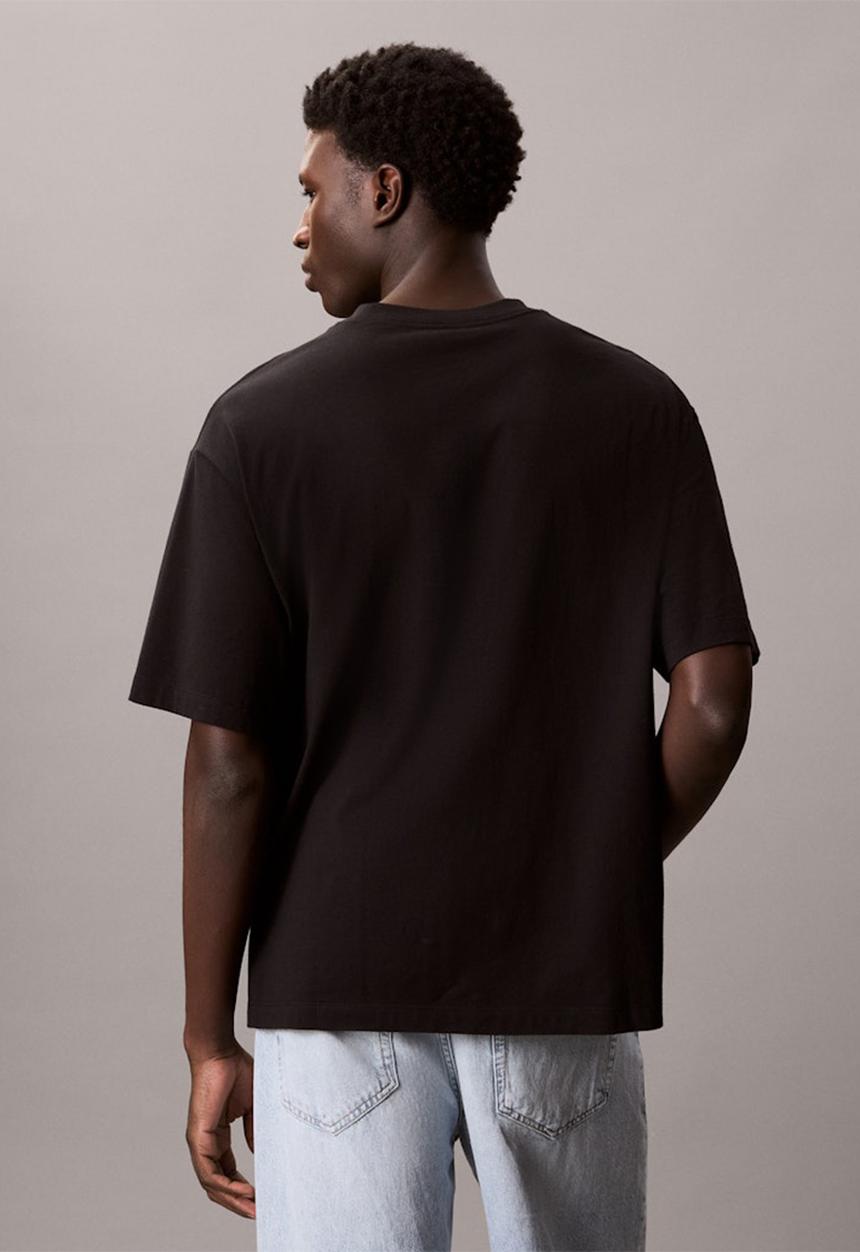 Calvin Klein - Ss 30S Micro Monologo Graphic Tee - Black