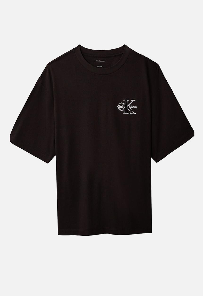 Calvin Klein - Ss 30S Micro Monologo Graphic Tee - Black