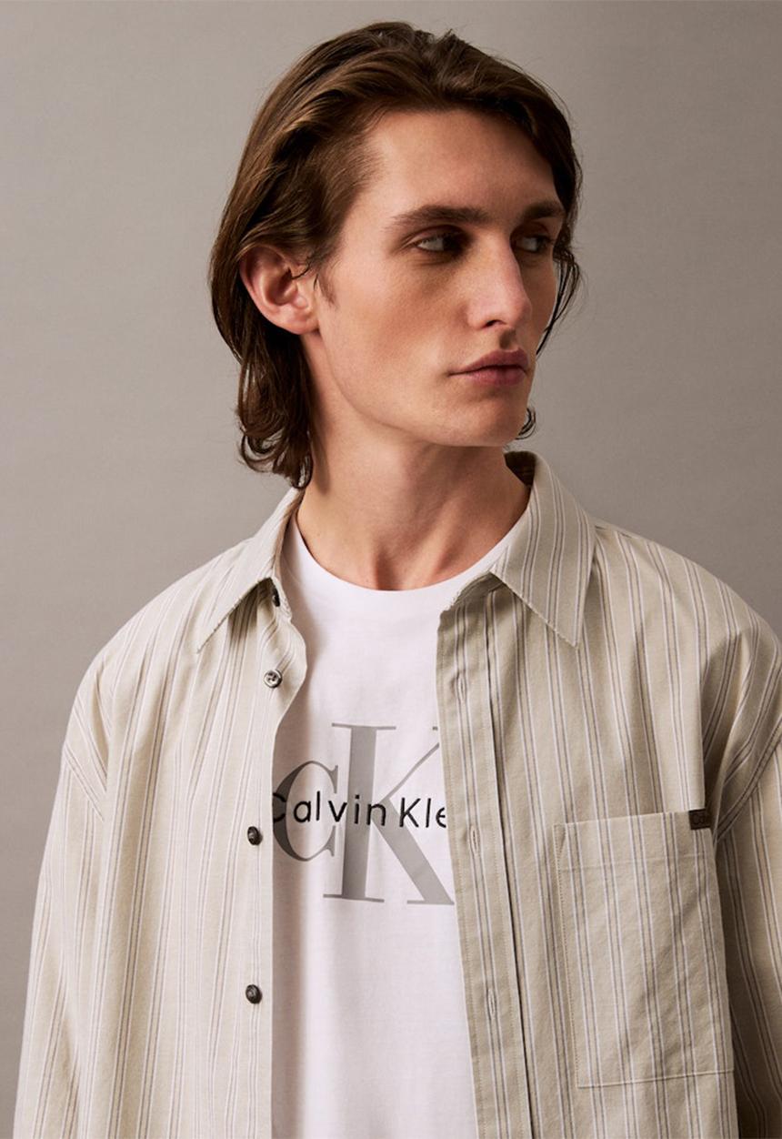 Calvin Klein - Ss Hero Monologo Tee 20S - Brilliant White