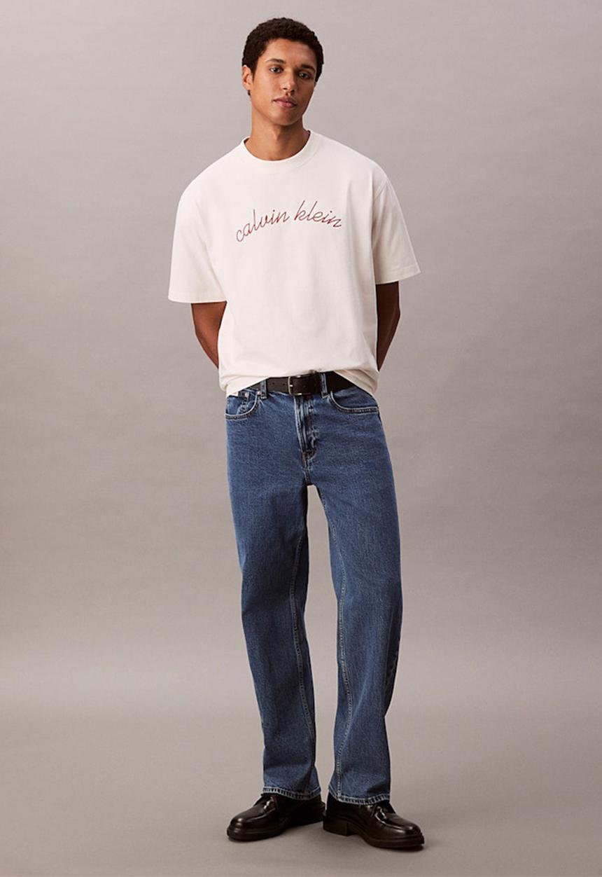 Calvin Klein - Ss Center Chain Stitch 16S Rlxd Tee - Tofu