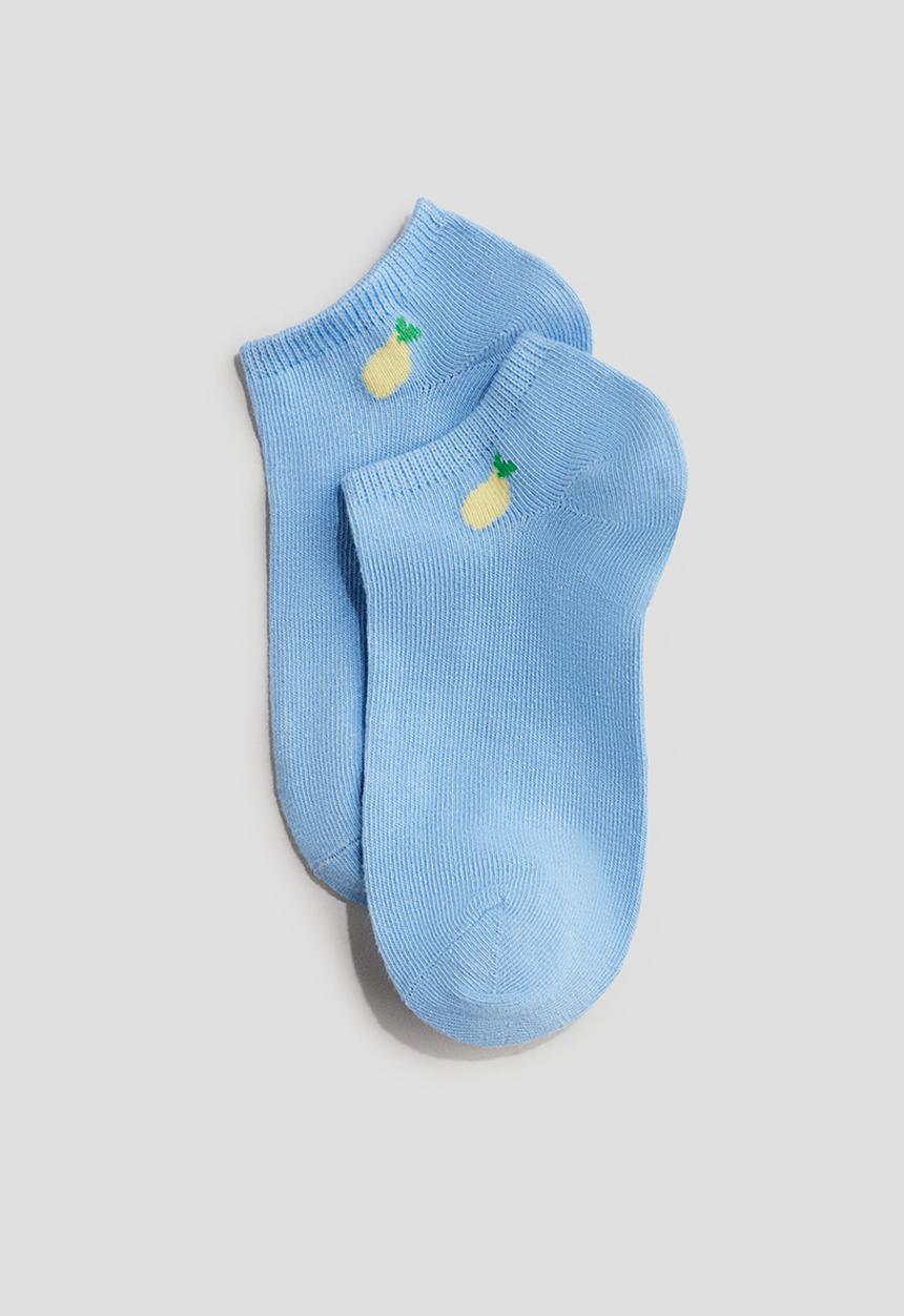H&M - 7-Pack trainer socks - light yellow/striped