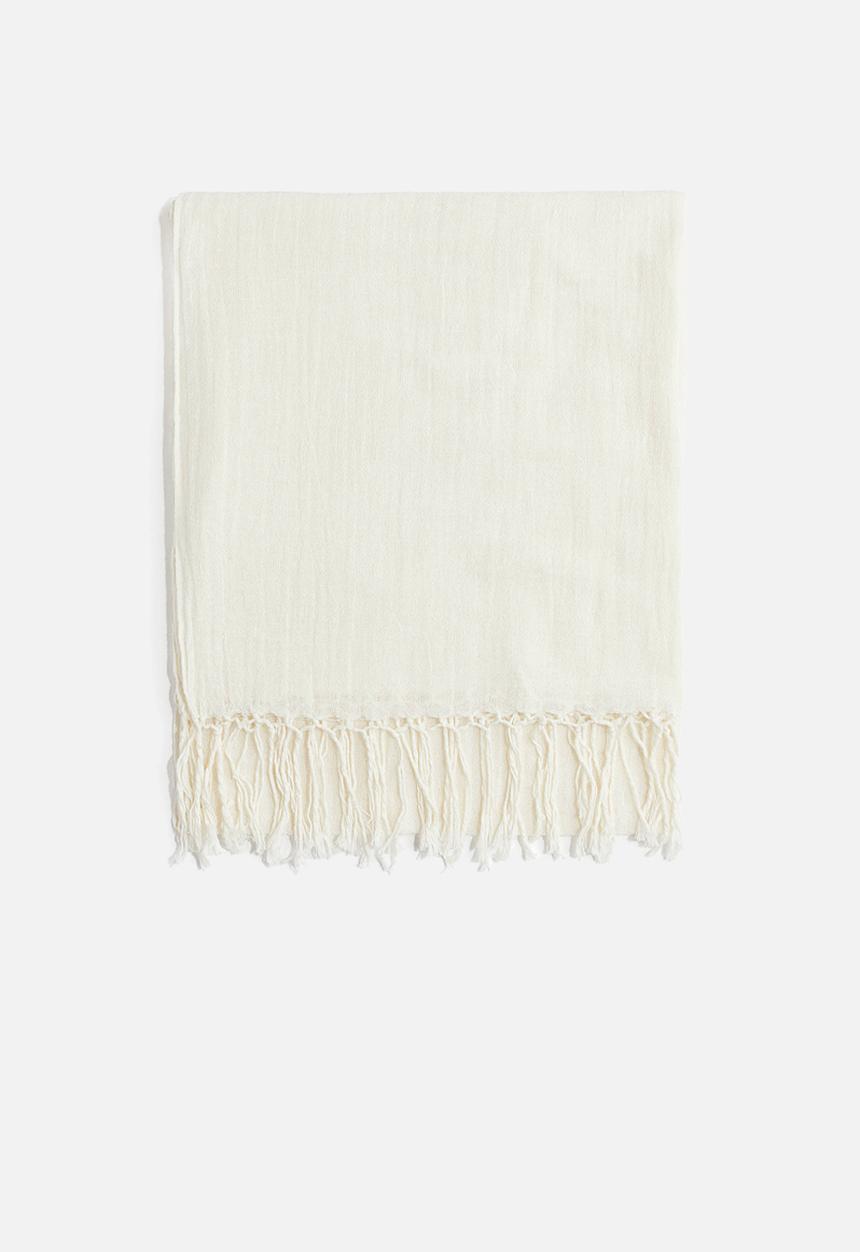 H&M - Linen-blend shawl - cream