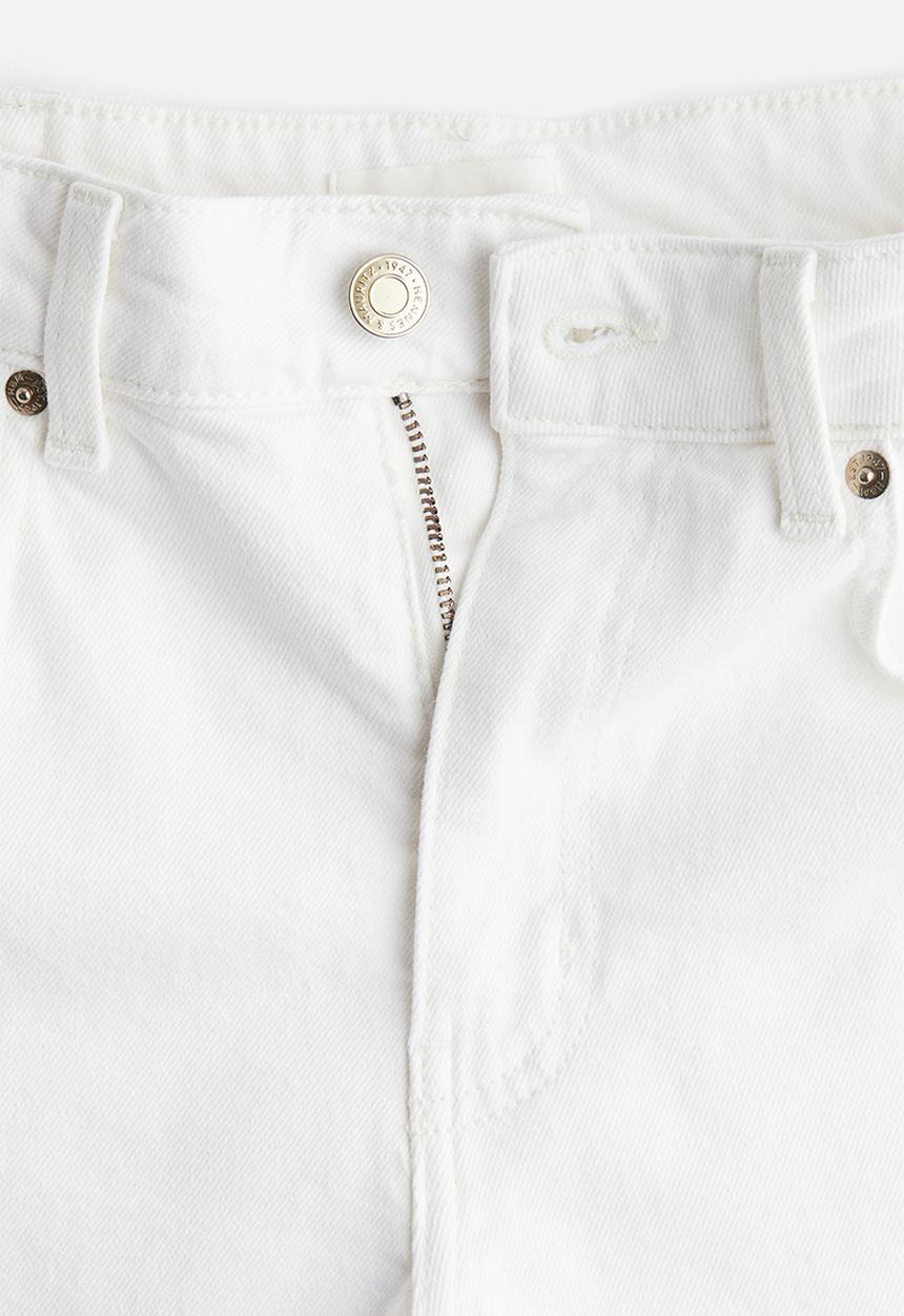 H&M - High-waisted denim shorts - white