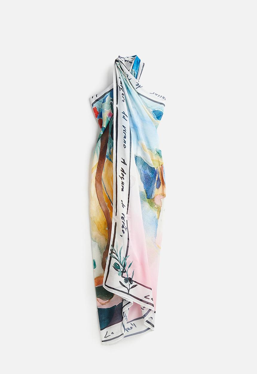 H&M - Sarong - light pink printed