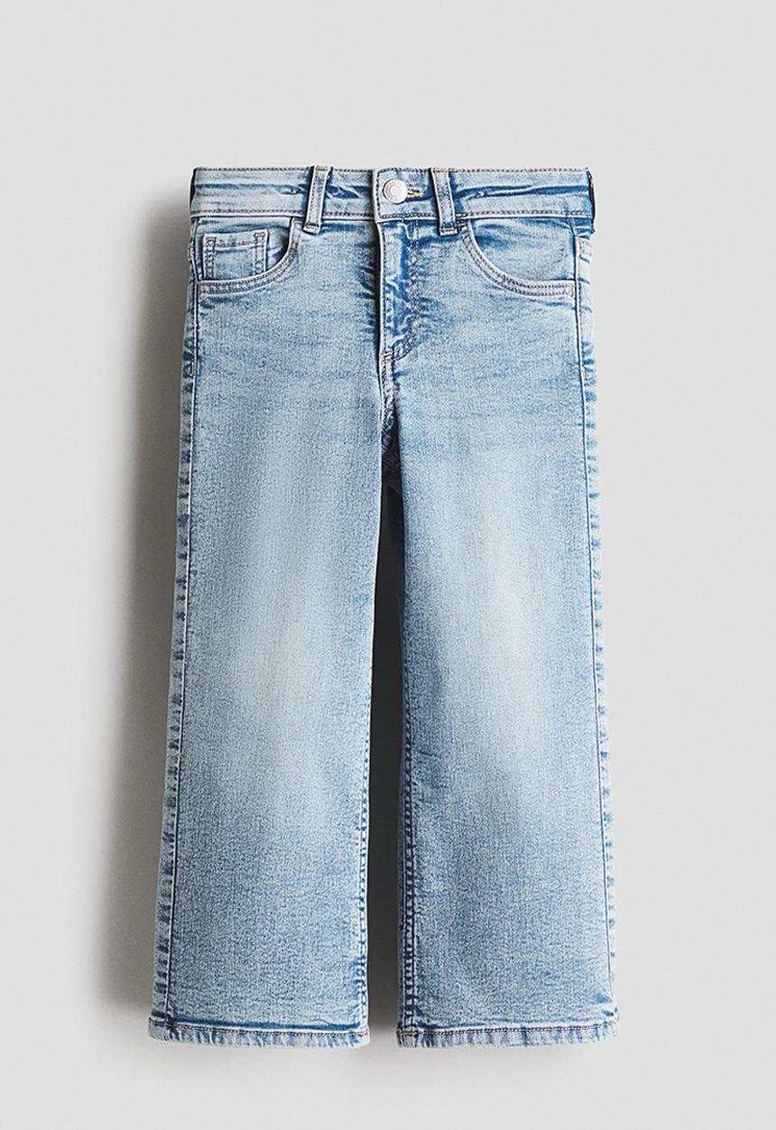 H&M - Superstretch wide leg jeans - light denim blue