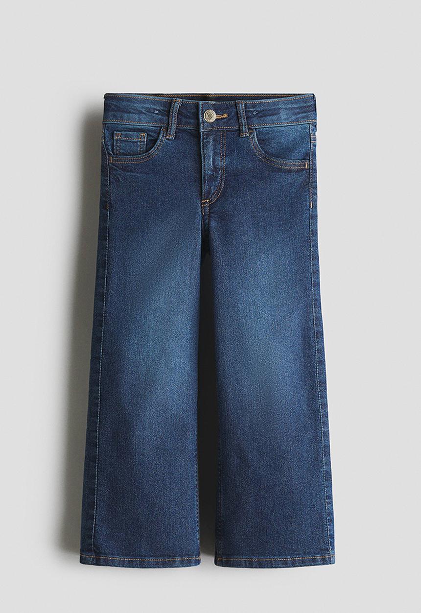 H&M - Superstretch wide leg jeans - dark denim blue