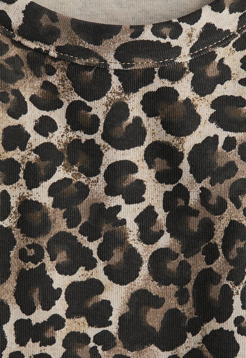 H&M - Printed cotton vest top - beige leopard print