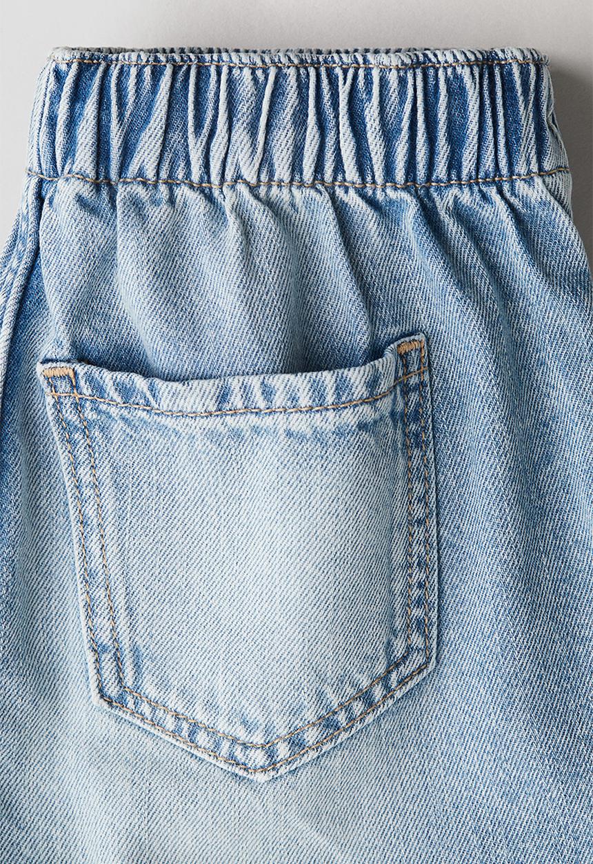 H&M - Cotton denim skort - light denim blue