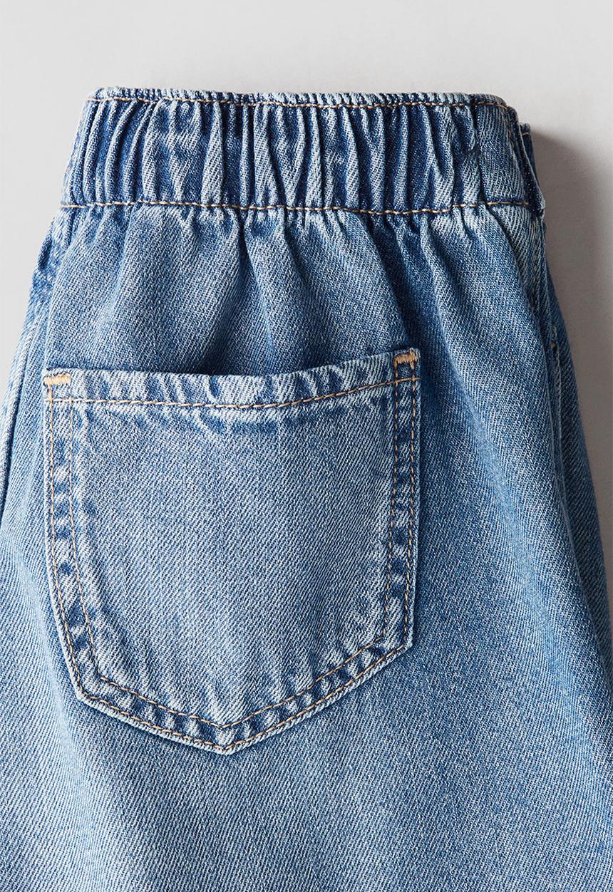H&M - Cotton denim skort - denim blue