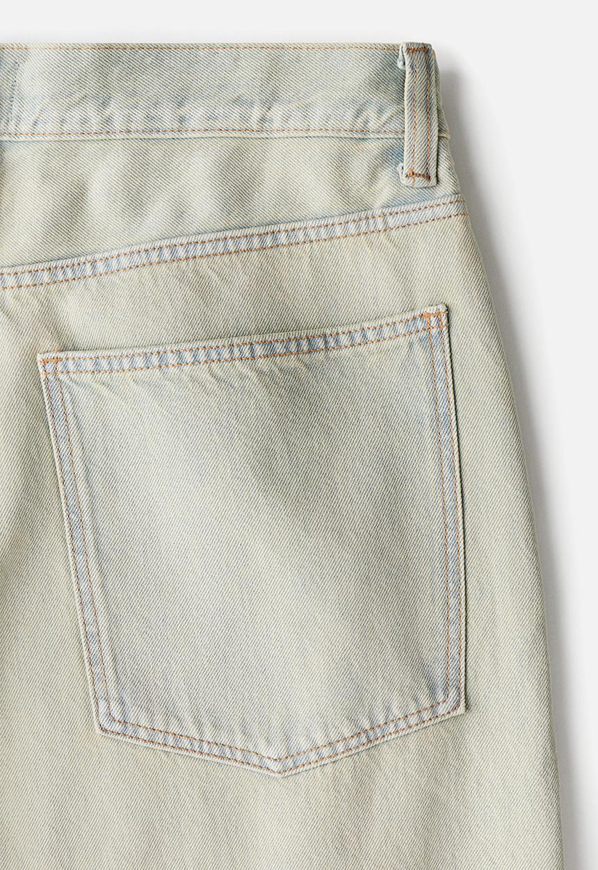 H&M - Super baggy denim shorts - pale blue