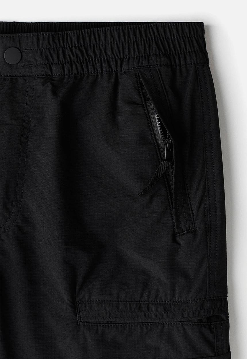 H&M - Regular fit twill cargo trousers - black