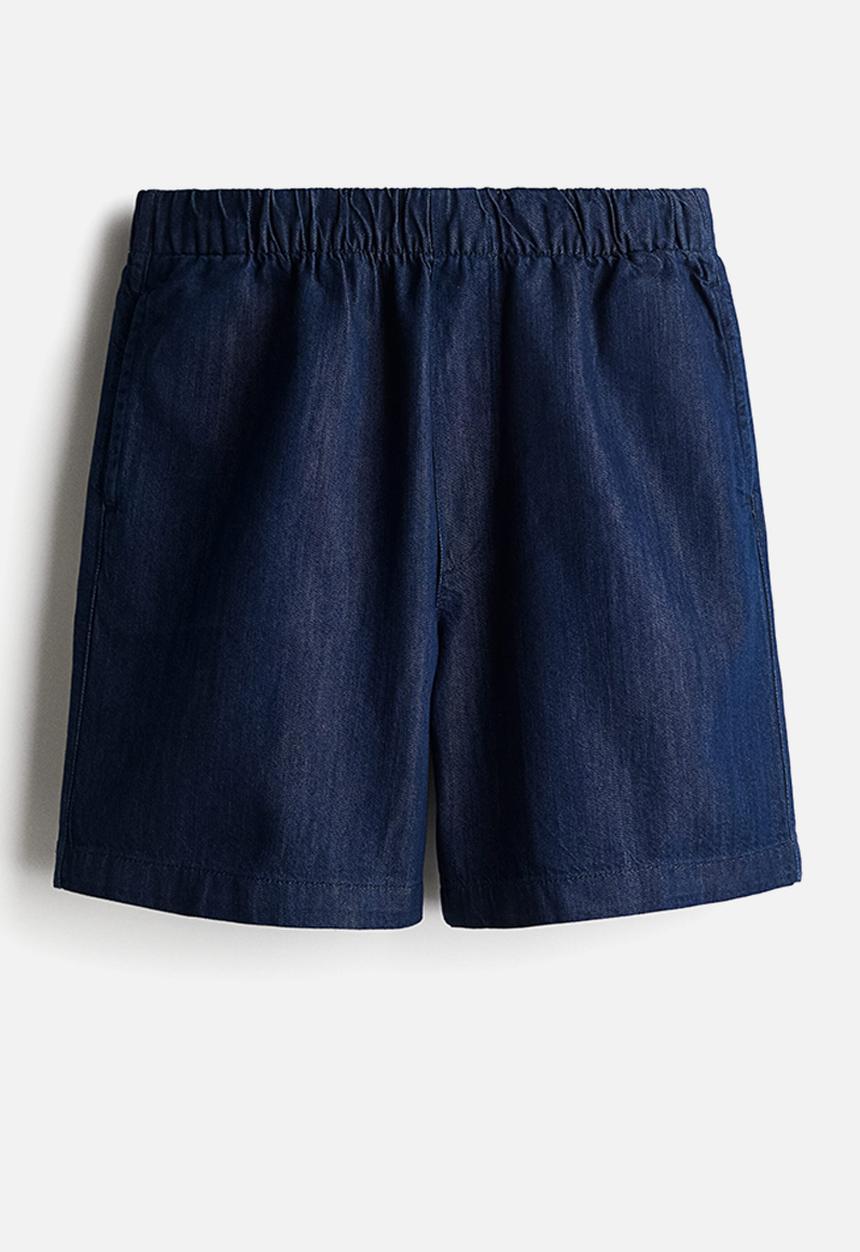 H&M - Baggy denim shorts - navy blue