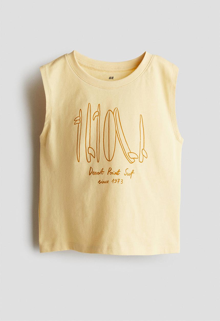 H&M - Printed vest top - yellow/desert point