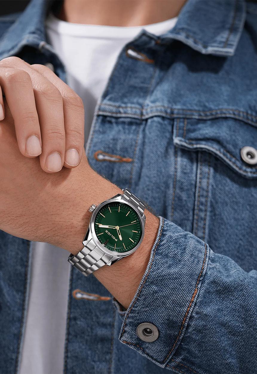 Police - Dial bracelet strap watch -Green