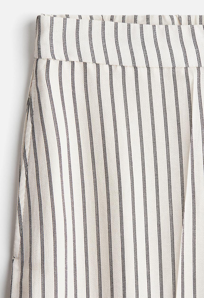 H&M - Wide trousers - white striped