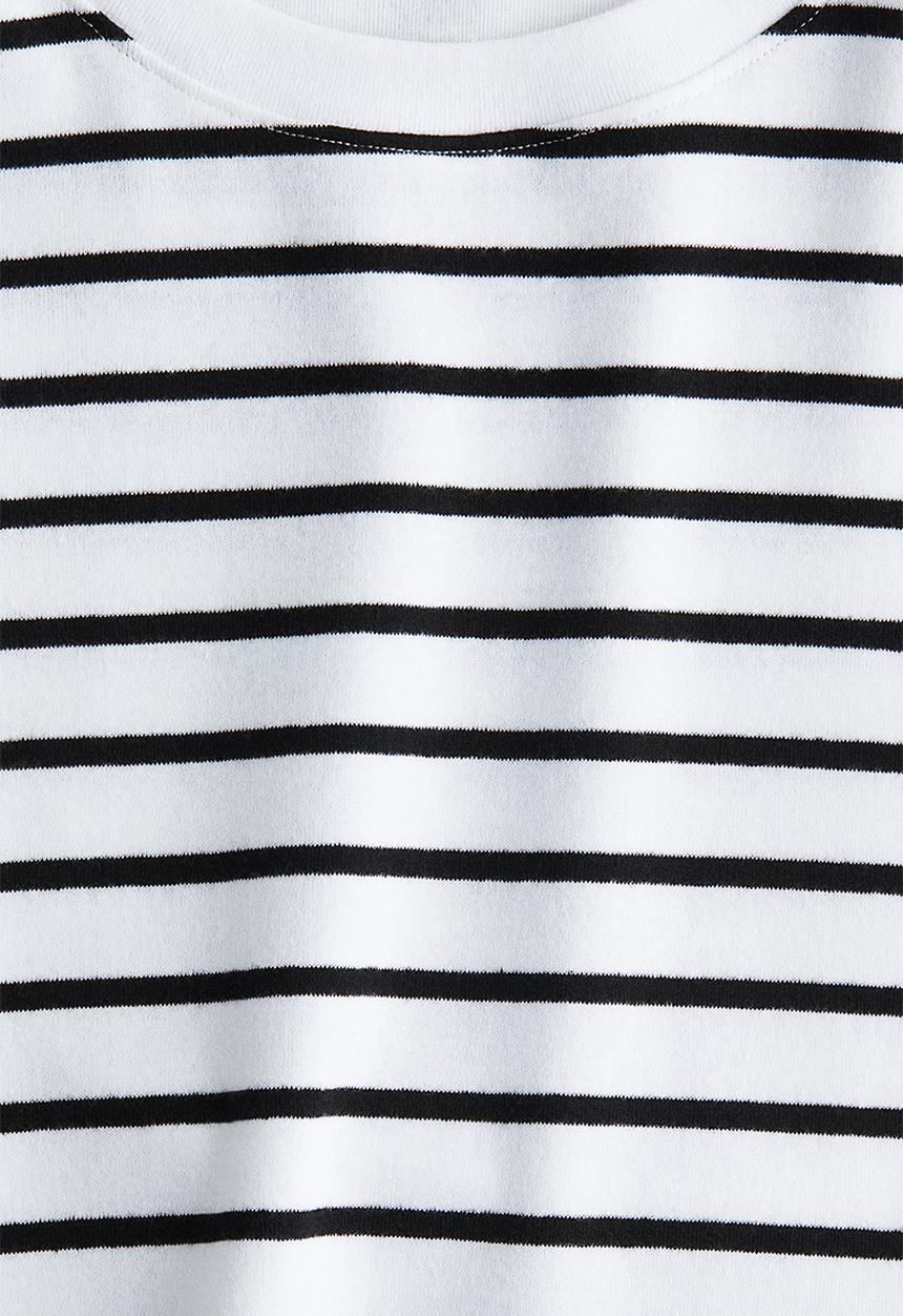 H&M - Short-sleeved jersey dress - white/striped 