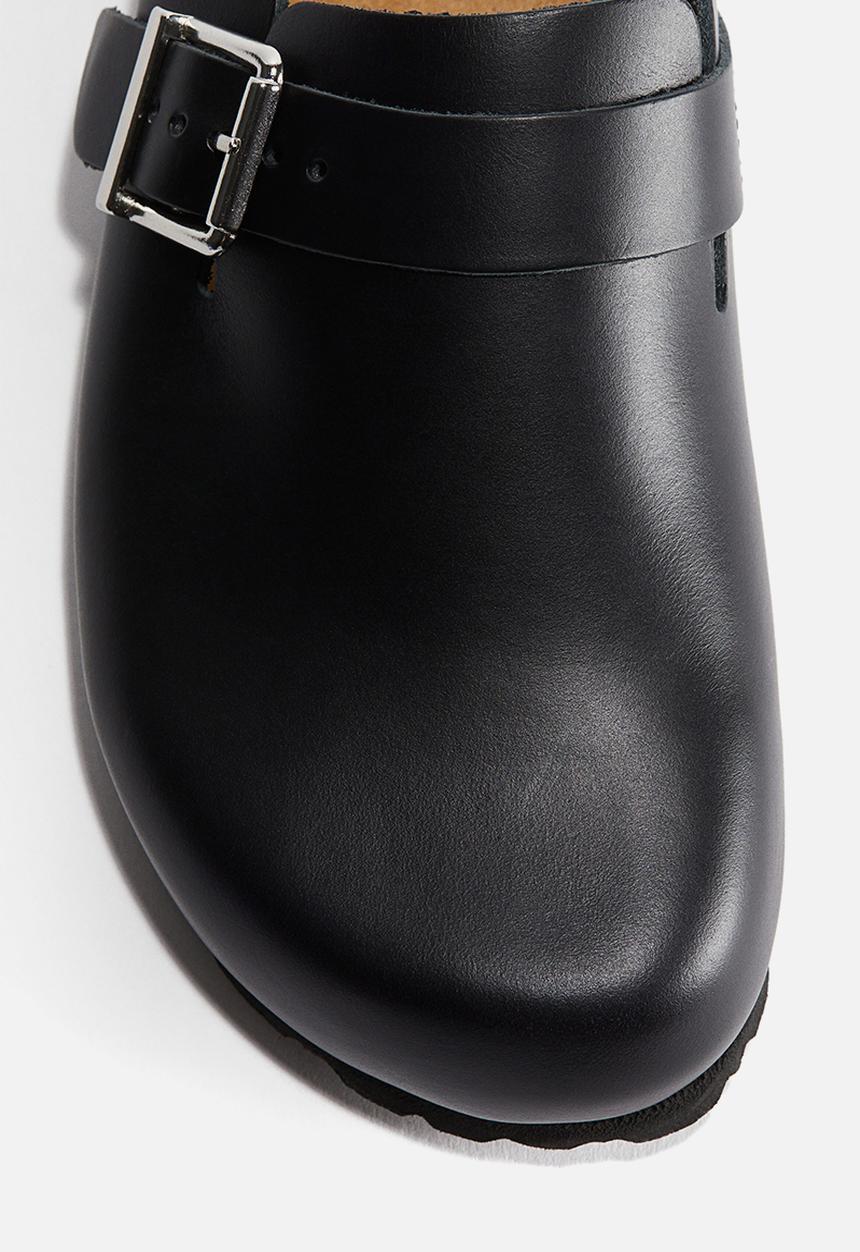 H&M - Suede mules - black
