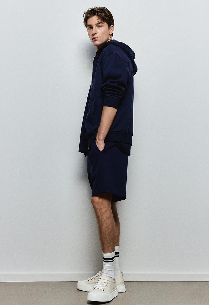 H&M - Regular fit sweatshorts - navy blue