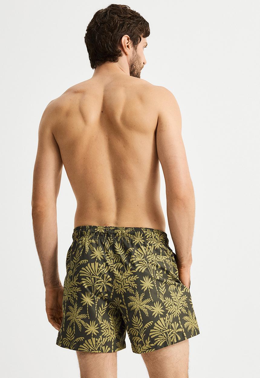 H&M - Patterned swim shorts - green palm trees