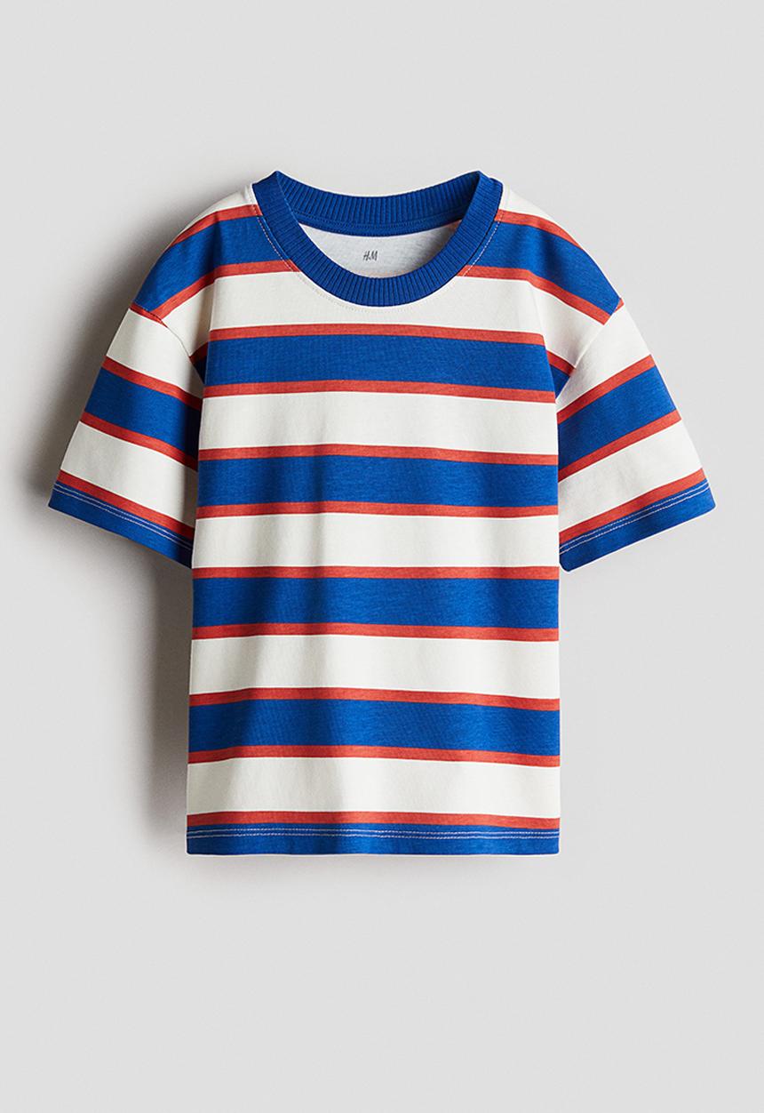 H&M - Printed T-shirt - blue/striped