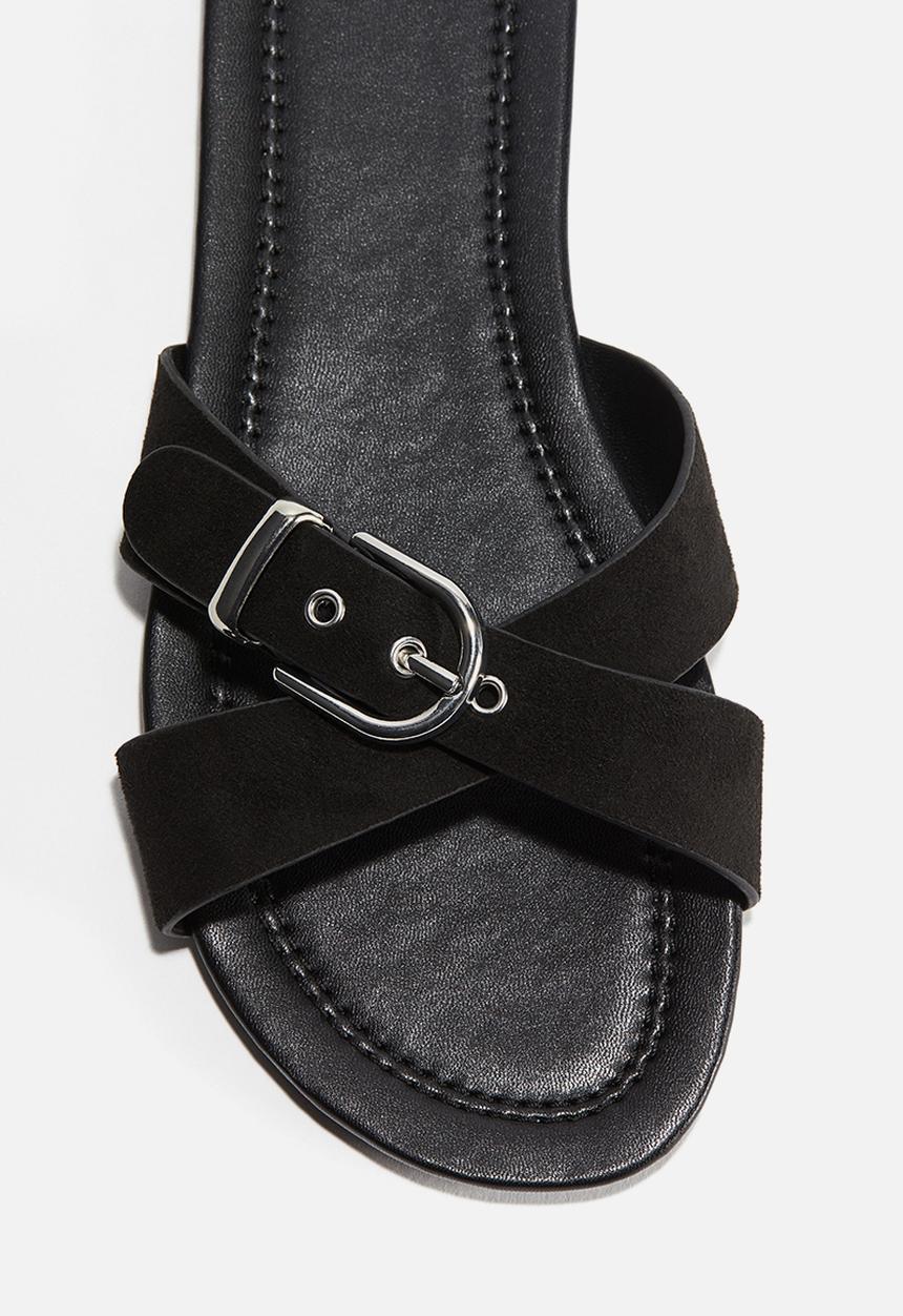 H&M - Crossover-strap sandals - black