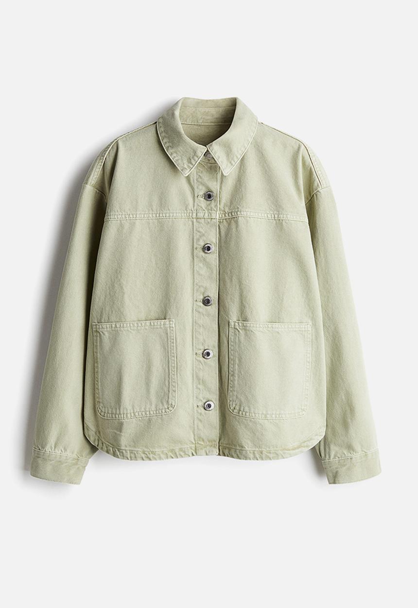 H&M - Twill overshirt - light green