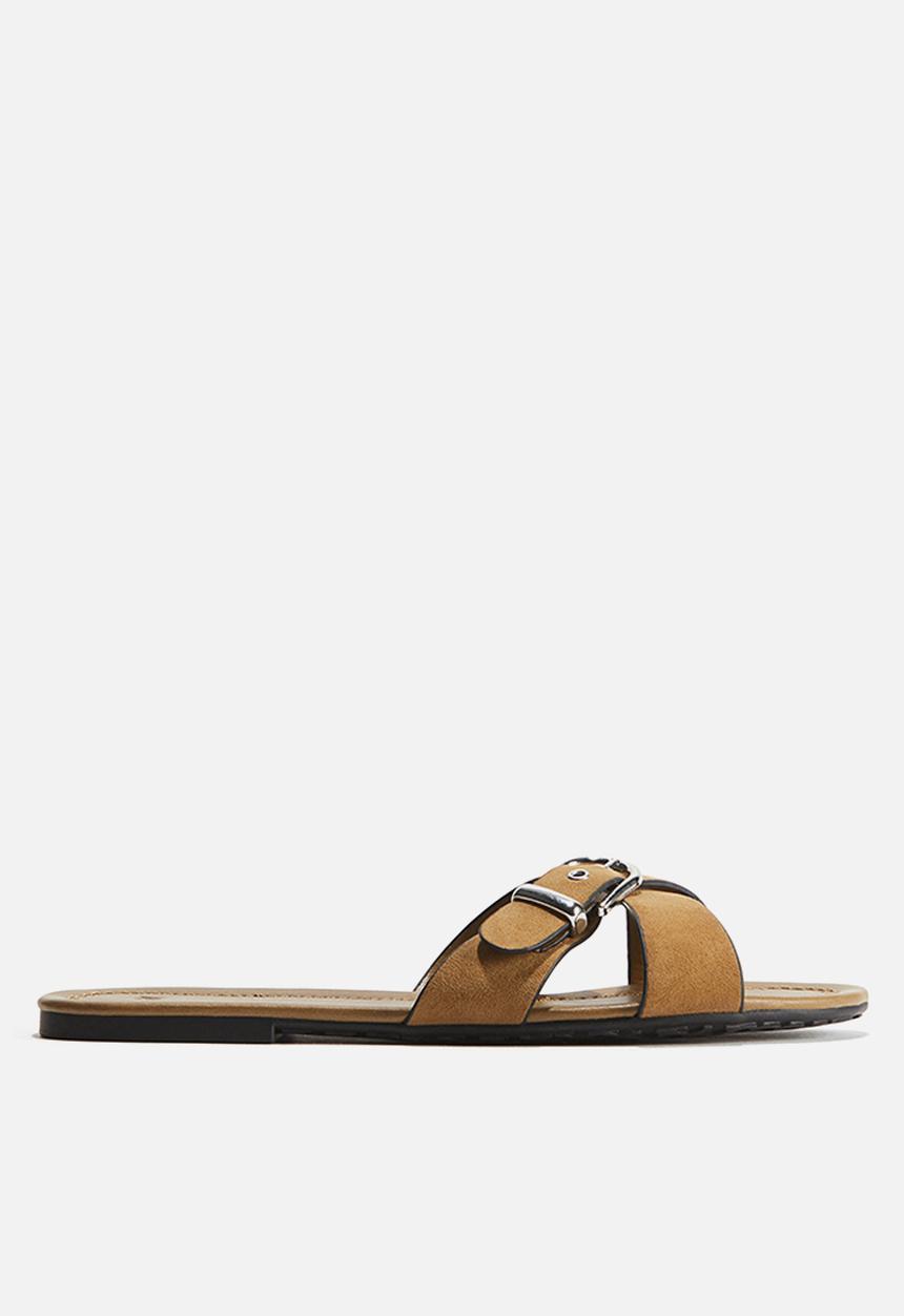 H&M - Crossover-strap sandals - beige