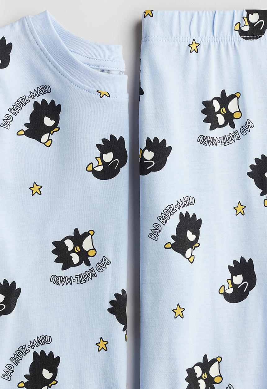 H&M - Patterned cotton pyjamas - light blue/bad badtz-maru